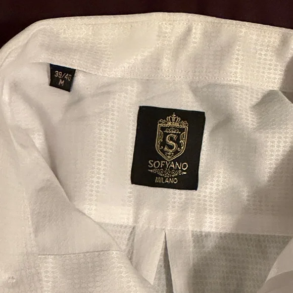 Milano Crisp White Dress Shirt - Picture 3 of 5